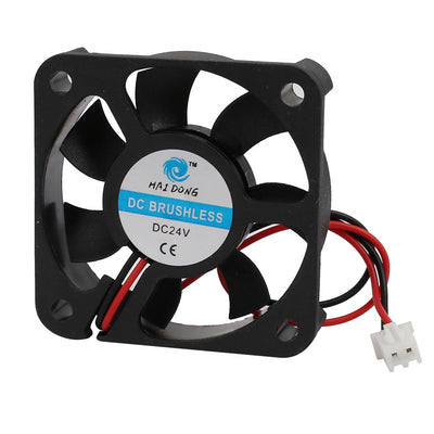 Harfington Uxcell DC 24V 50 x 50 x10mm Computer Cooling 7 Vanes Brushless Cooling Fans