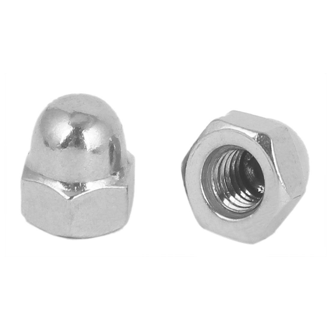 uxcell Uxcell 1/4"-20 304 Stainless Steel Dome Head Cap Hexagon Nuts Silver Tone 20pcs