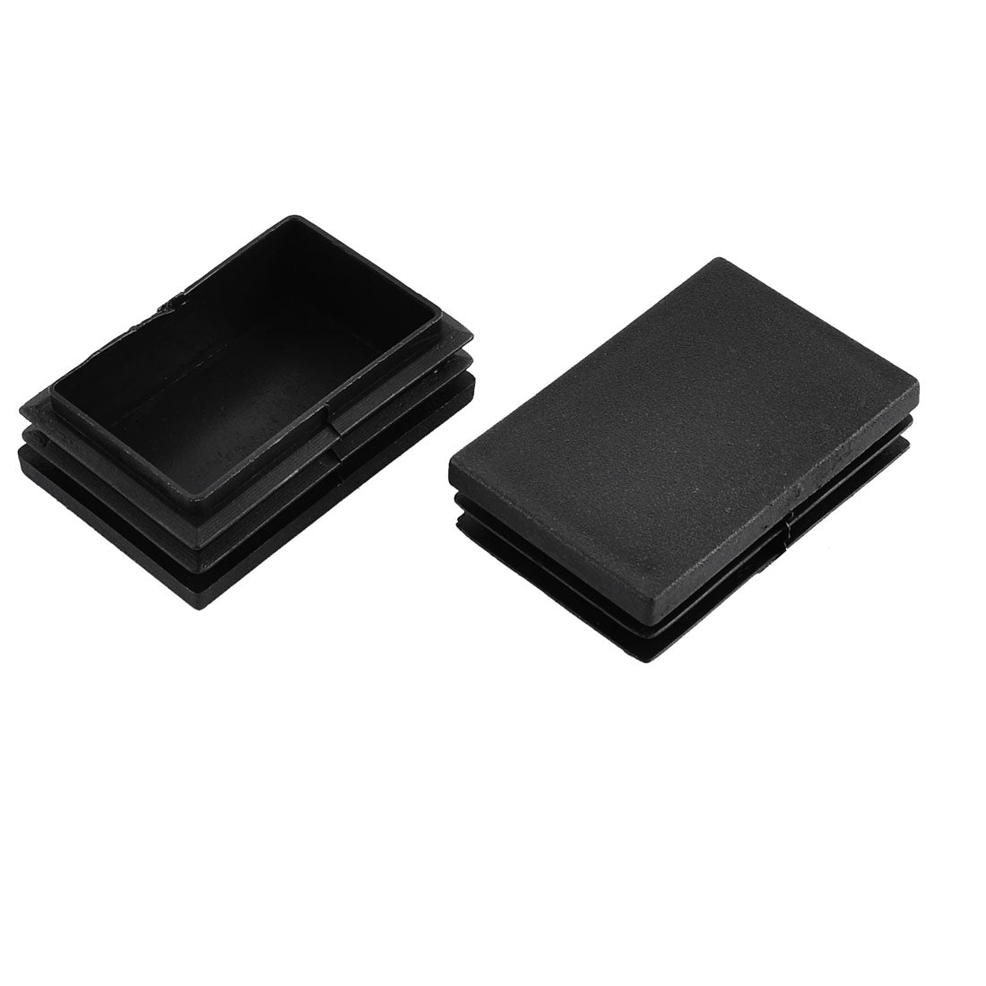 Uxcell Plastic Rectangle Tube Inserts End Blanking Cap Black 40mm x ...