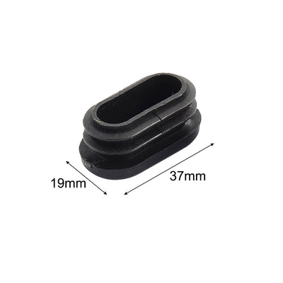 Harfington Uxcell Floor Protect Oval Shape Chair Leg Pipe Tube Insert Blanking Caps 40 x 20mm 100pcs