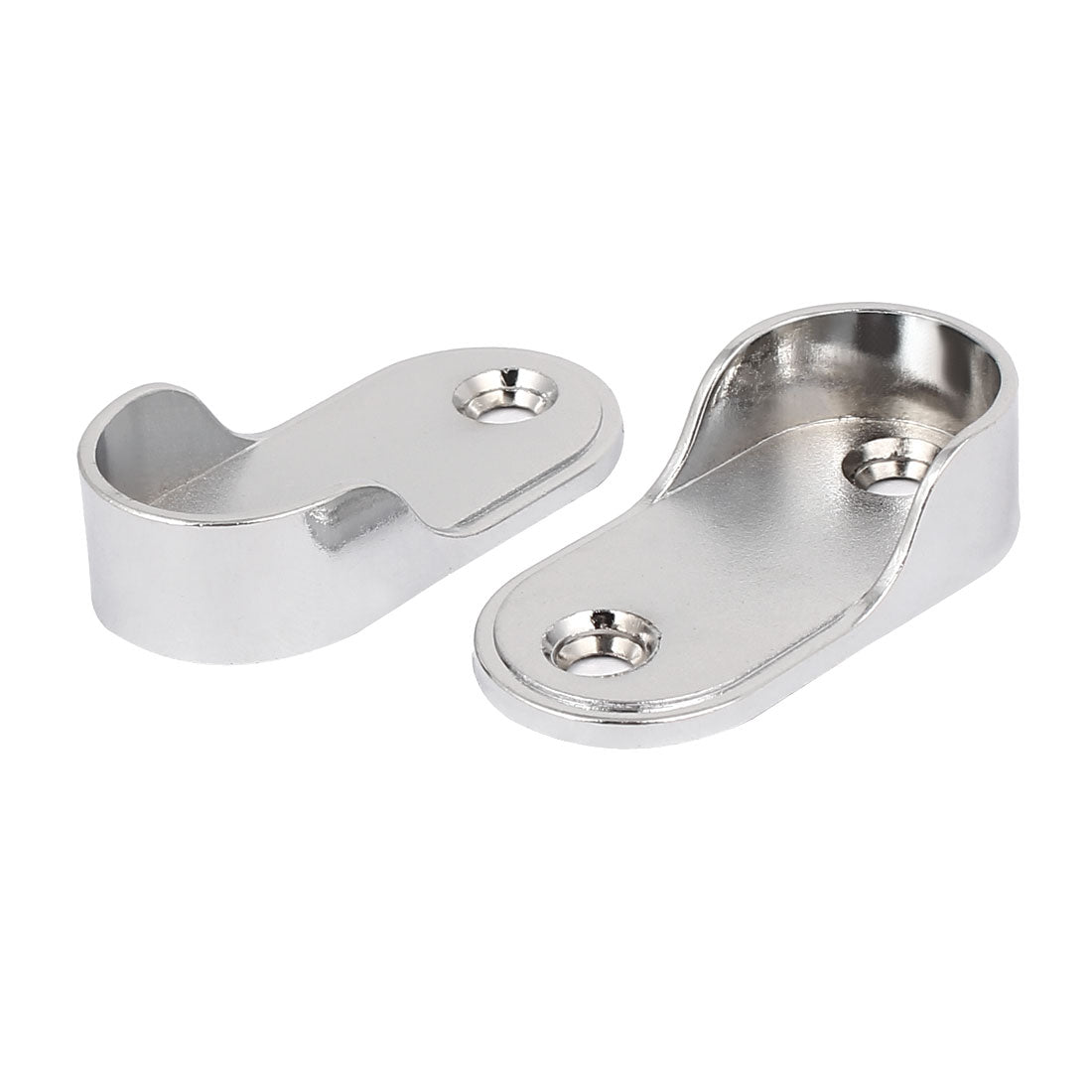uxcell Uxcell Home Wardrobe Zinc Alloy Rod End Support Bracket Holder 2pcs for 22mm Dia Tube