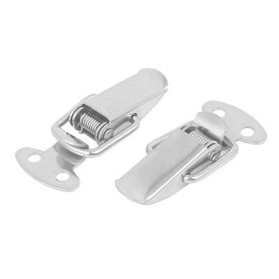 Harfington Uxcell Toolbox Drawer Stainless Steel Spring Toggle Latch Box Hasp 35mmx20mmx13mm 10pcs