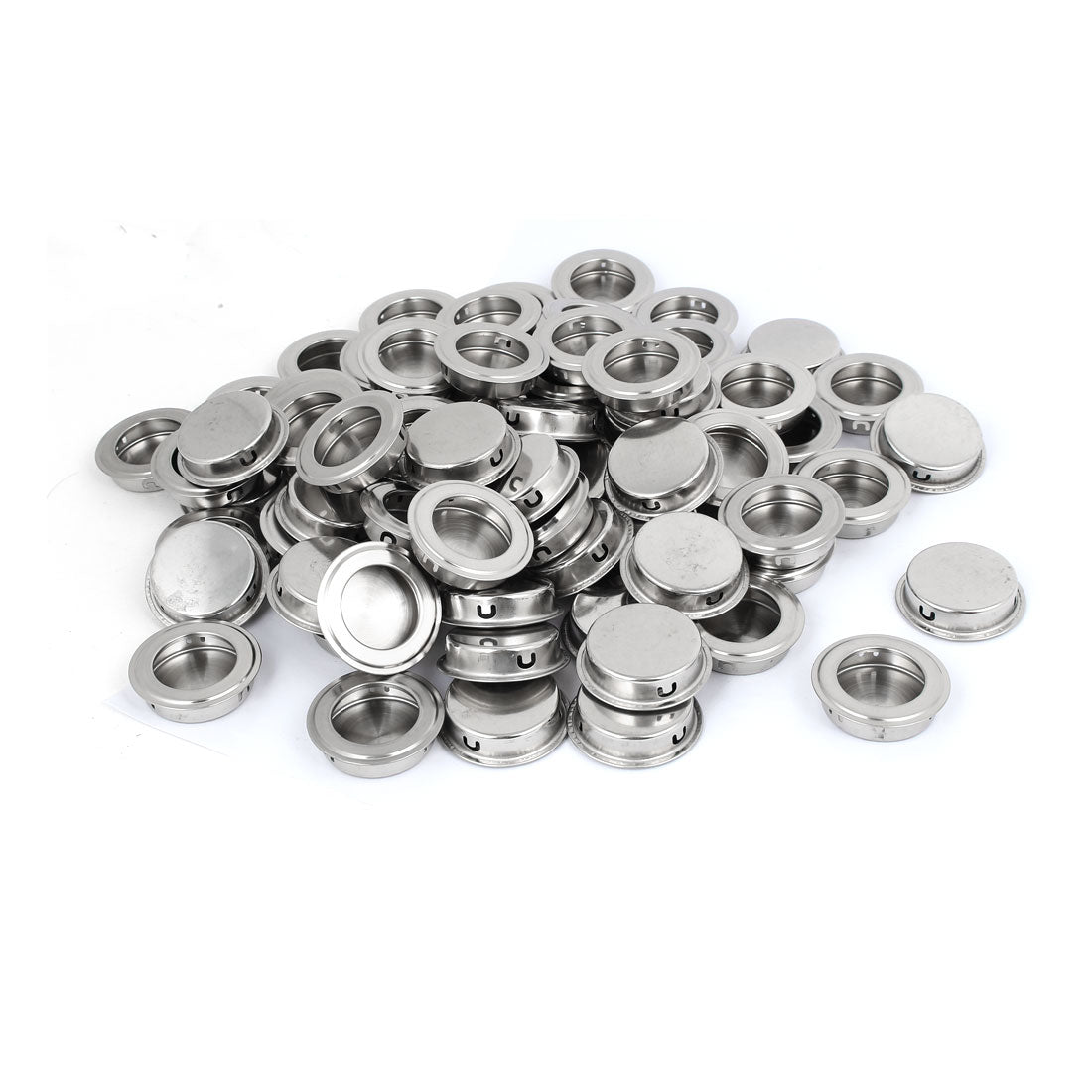 uxcell Uxcell Cabinet Stainless Steel Flat Recessed Flush Pull Handle 35mm 100pcs