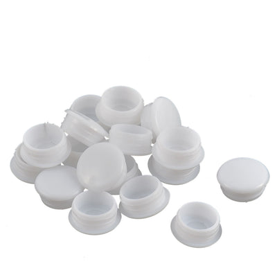 Harfington Uxcell Home Plastic Round Flush Mount Cable Connector Hole Stoppers Covers White 15mm 16pcs