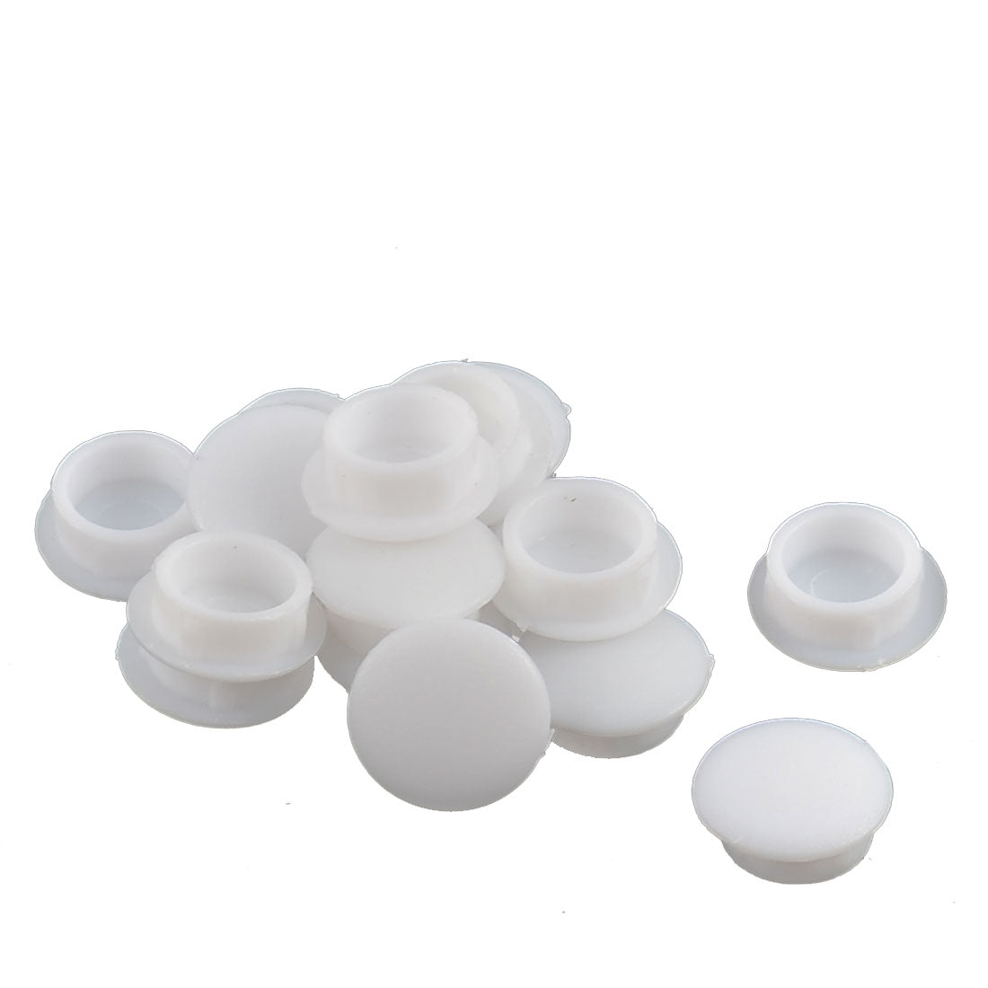 uxcell Uxcell Home Plastic Round Flush Mount Cable Connector Hole Stoppers Covers White 10mm 16pcs