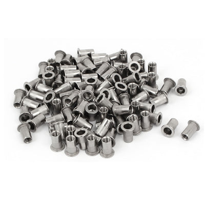 uxcell Uxcell M5 x 13mm 304 Stainless Steel Knurled Rivet Nut Insert Nutsert 100PCS