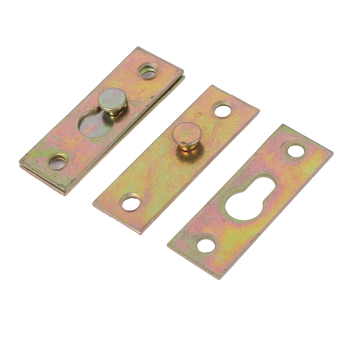 uxcell Uxcell Furniture Bed Rail Hook Plate Bracket Connector Brass Tone 8pcs