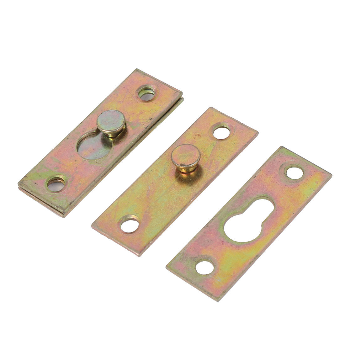 uxcell Uxcell Furniture Bed Rail Hook Plate Bracket Connector Brass Tone 2pcs
