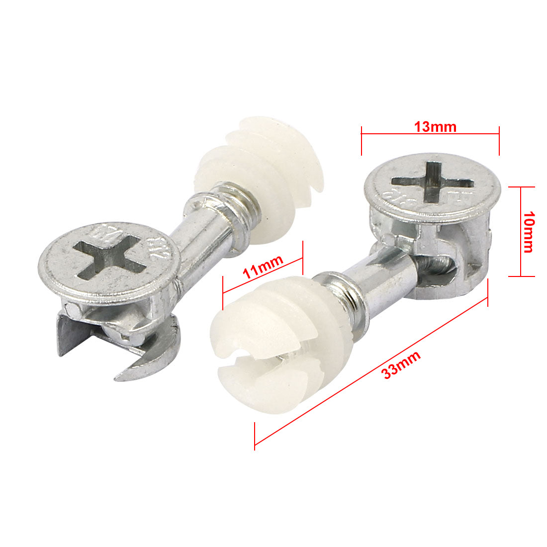 uxcell Uxcell Knock Down Furniture Eccentric  Connecting Fitting Dowel Nut Assembly 20 Sets