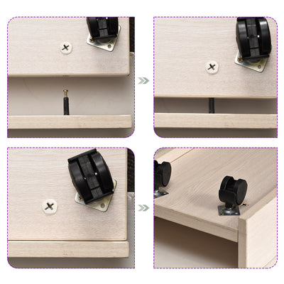 Harfington Uxcell Furniture Cabinet Fixing Screw Eccentric Cam Dowel Pre-inserted Nut Fitting 20 Sets