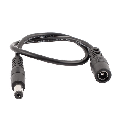 uxcell Uxcell 0.3 Meter 0.9ft DC Male to Female 5.5 x 2.1mm Cable Extension Connector For CCTV Camera