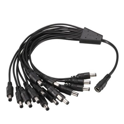 Harfington Uxcell 1 DC Female to 16 DC Male 5.5 x 2.1mm Power Extension Wire For CCTV Camera