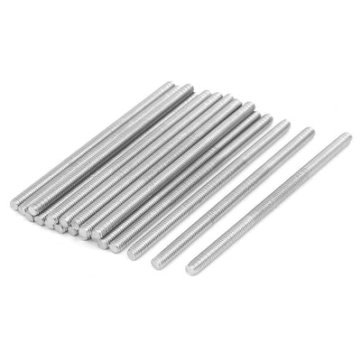 uxcell Uxcell M4 x 80mm 304 Stainless Steel Fully Threaded Rod Bar Studs Silver Tone 20 Pcs