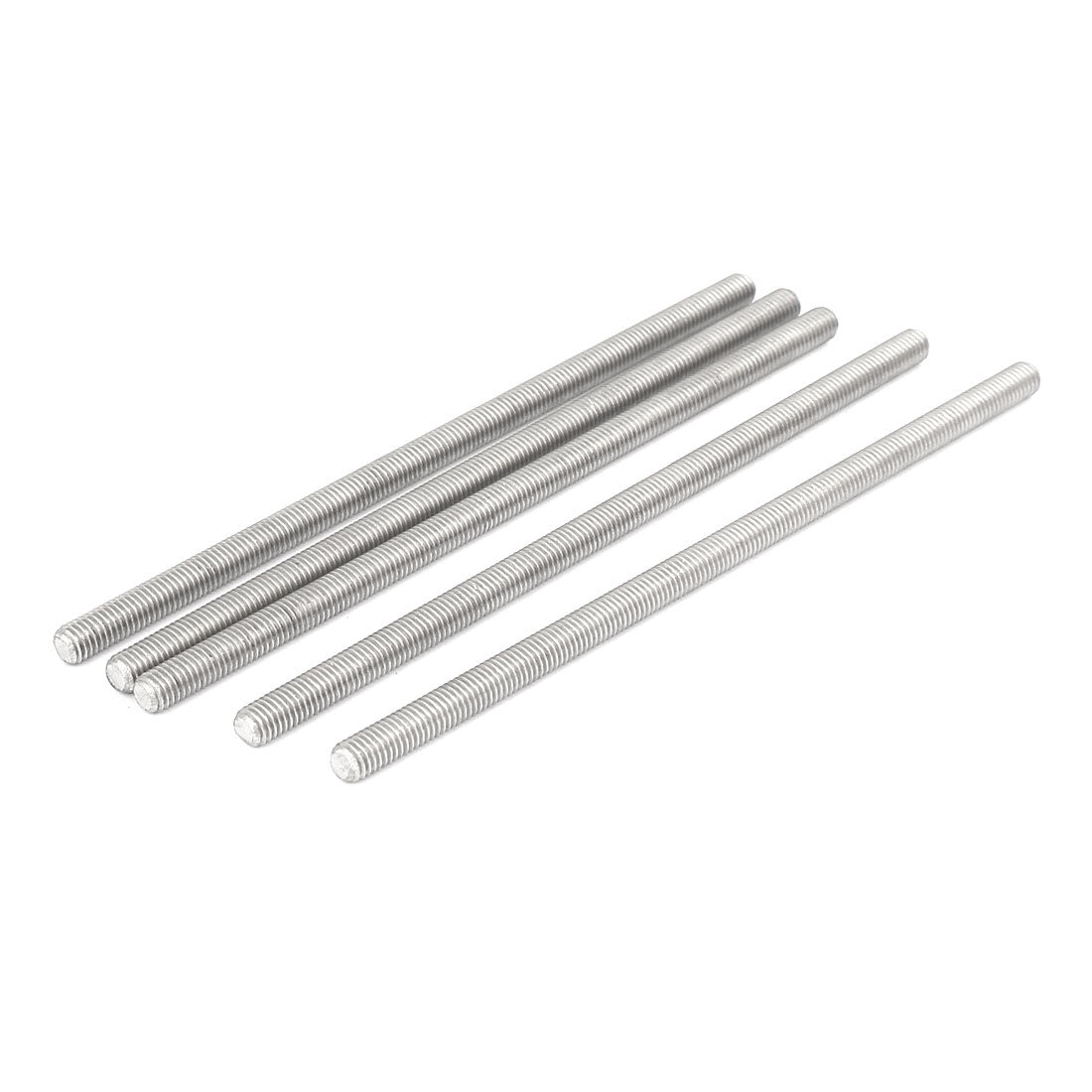 uxcell Uxcell M5 x 120mm 304 Stainless Steel Fully Threaded Rod Bar Studs Hardware 5 Pcs