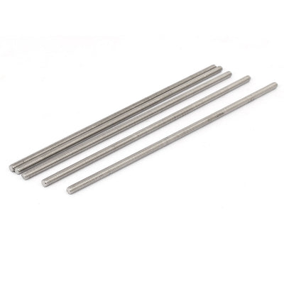 Harfington Uxcell M5 x 190mm 304 Stainless Steel Fully Threaded Rod Bar Studs Fasteners 5 Pcs