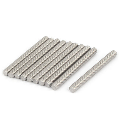 Harfington Uxcell M6 x 60mm 304 Stainless Steel Fully Threaded Rod Bar Studs Hardware 10 Pcs