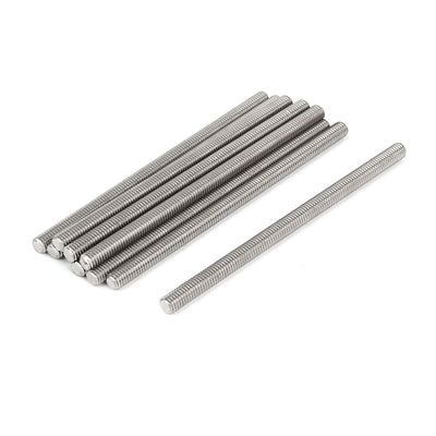 uxcell Uxcell M6 x 110mm 304 Stainless Steel Fully Threaded Rod Bar Studs Fastener 10 Pcs