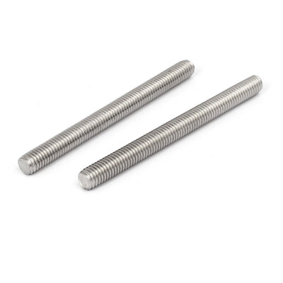 Harfington Uxcell M8 x 90mm 304 Stainless Steel Fully Threaded Rods Fasteners Silver Tone 10 Pcs