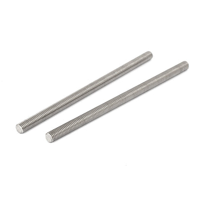 Harfington Uxcell M8 x 150mm 1.25mm Pitch 304 Stainless Steel Fully Threaded Rods Fasteners 5 Pcs