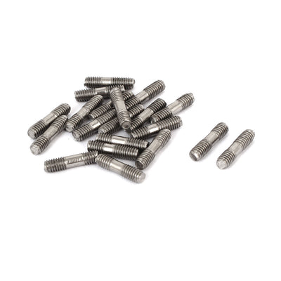 uxcell Uxcell M4x16mm 304 Stainless Steel Double End Threaded Stud Screw Bolt 20pcs