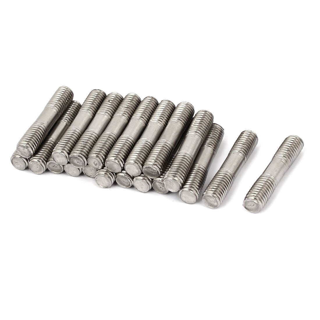 Uxcell M8x40mm 304 Stainless Steel Double End Thread Stud Teeth Rod ...