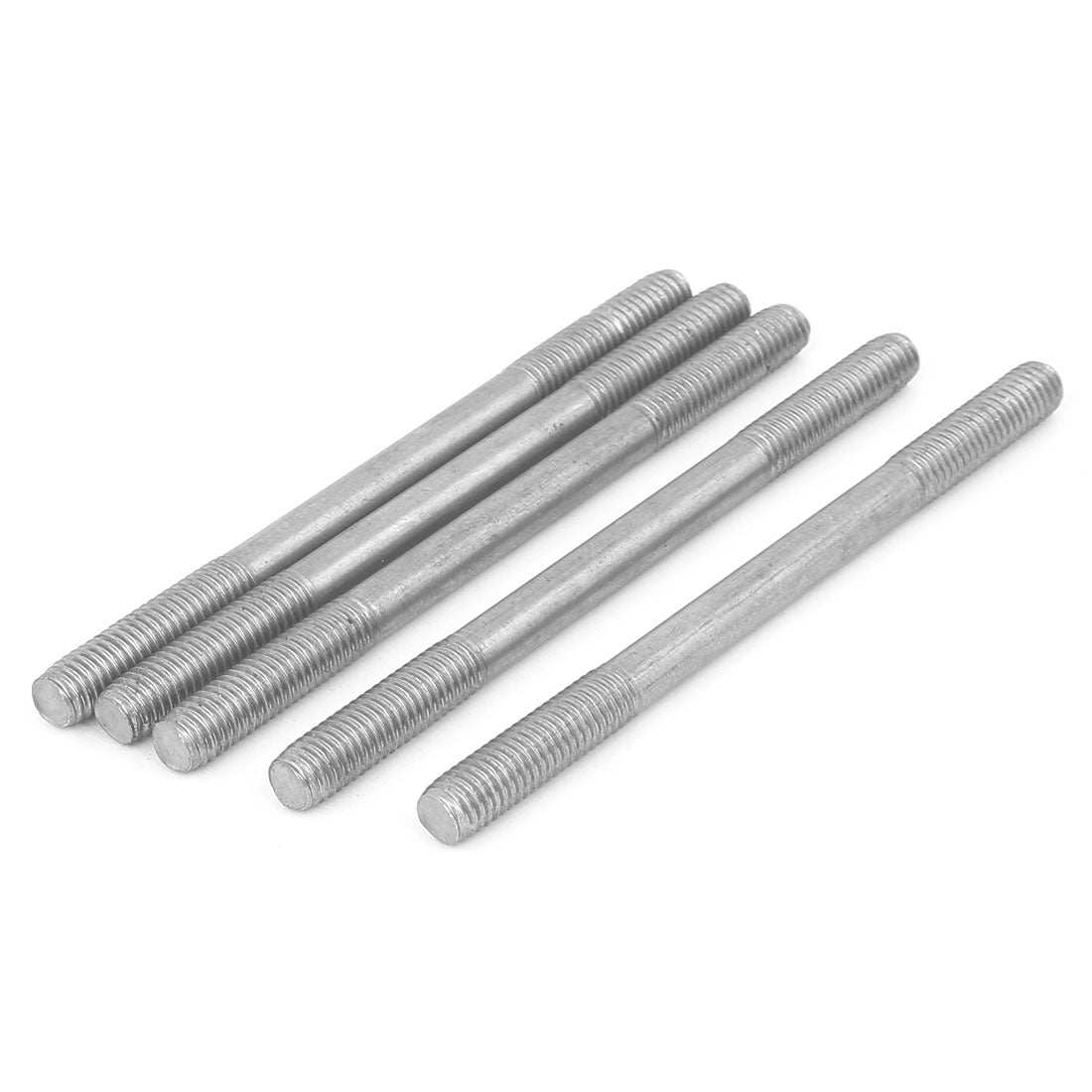 Uxcell M8 x 110mm Tight Adjustable Push Double End Thread Stud Teeth ...