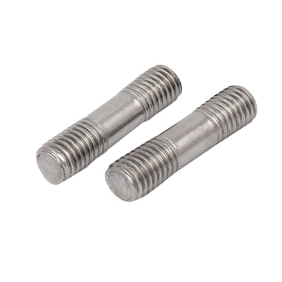Harfington Uxcell 304 Stainless Steel Double End Thread Tight Adjustable Push Rod Stud M10x40mm 10pcs