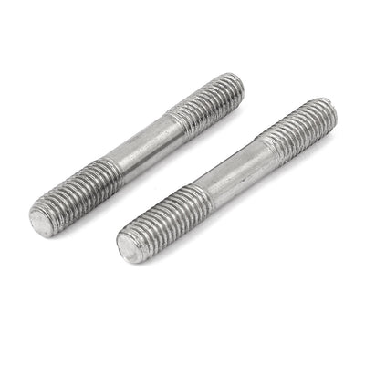 Harfington Uxcell 304 Stainless Steel Double End Thread Tight Adjustable Push Rod Stud M10x70mm 10pcs