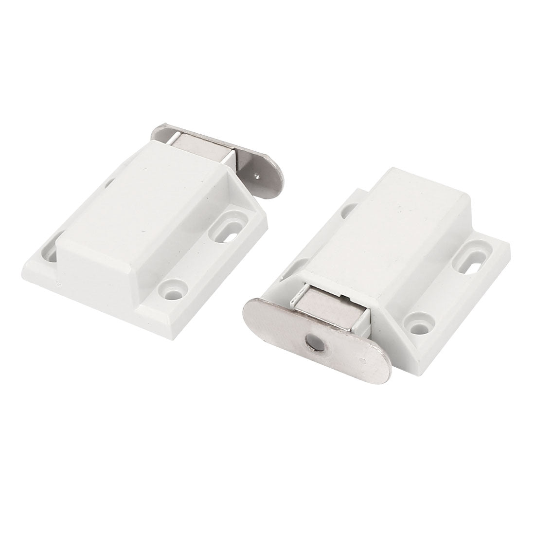 uxcell Uxcell Furniture Cabinet Door Push Open Magnetic Catch Latch White 2pcs