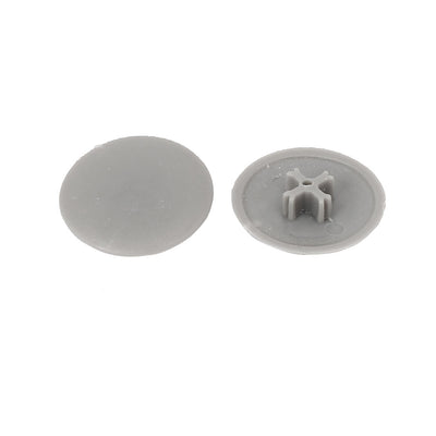 Harfington Uxcell 17mm x 4mm Plastic Round Phillips Screw Cap Cross Head Cover Gray 10pcs