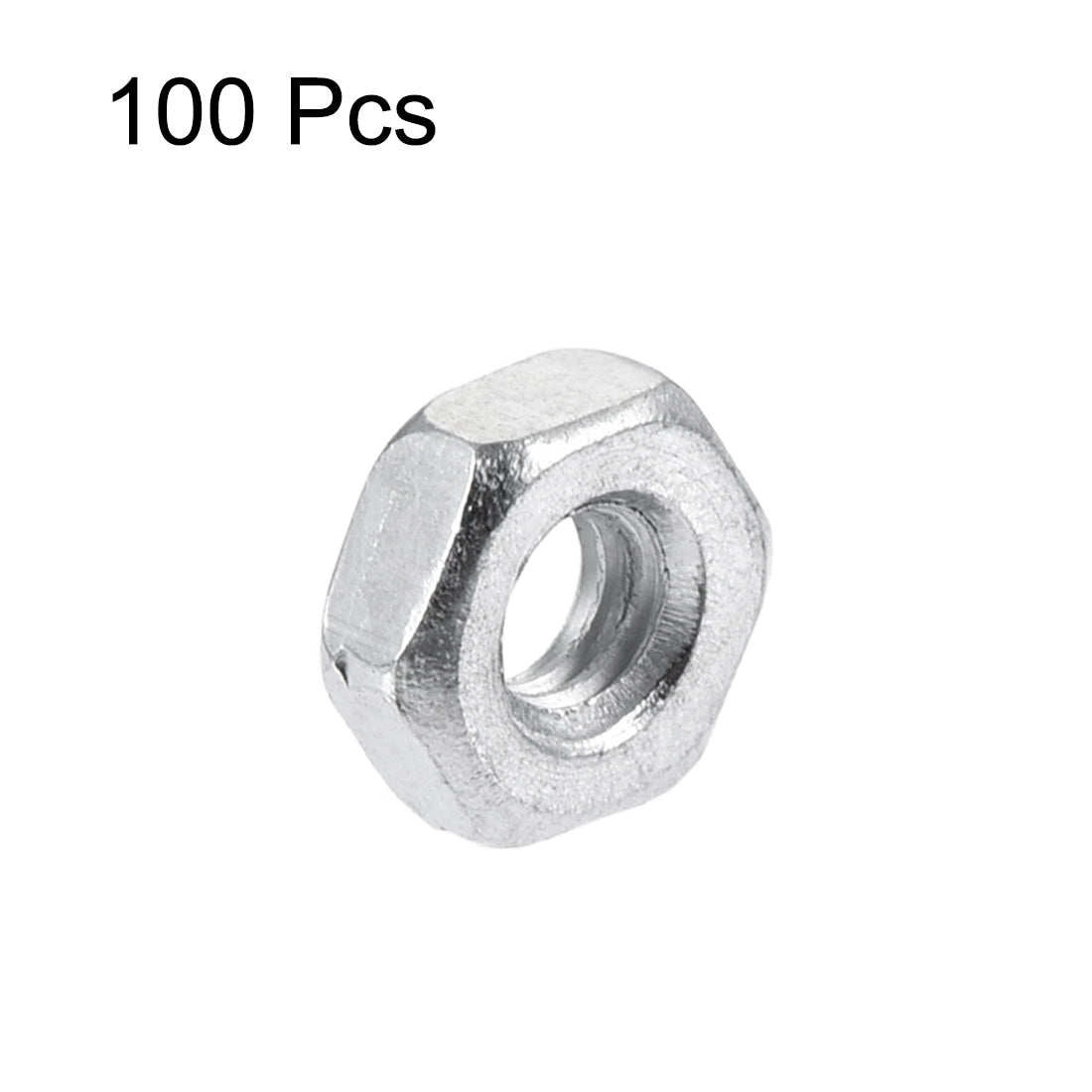 Uxcell Uxcell M2.5 Thread Dia 304 Stainless Steel Metric Hex Nut Screw Cap Fastener Silver Tone 100pcs