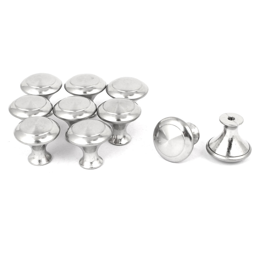 uxcell Uxcell Kitchen Cabinet Hardware Drawer Round Stainless steel Pull Knob Grip 10pcs