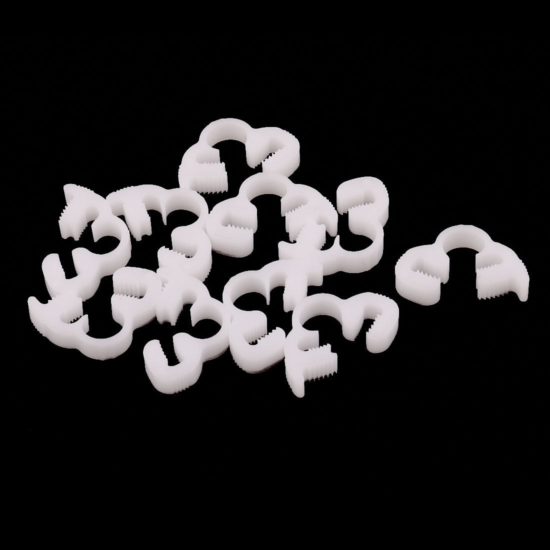 uxcell Uxcell 10 Pcs 3.8-4.3mm Range Plastic Adjustable Band Hose Pipe Fastener Clamp