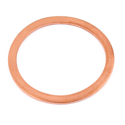 uxcell Uxcell 60mm x 50mm x 2mm Flat Ring Copper Crush Washer Sealing Gasket Fastener