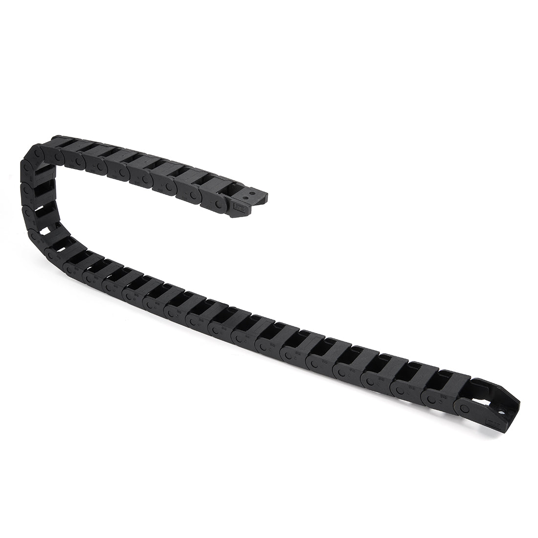 uxcell Uxcell R18 10mm x 15mm Black Plastic Cable Wire Carrier Drag Chain 1M Length for CNC
