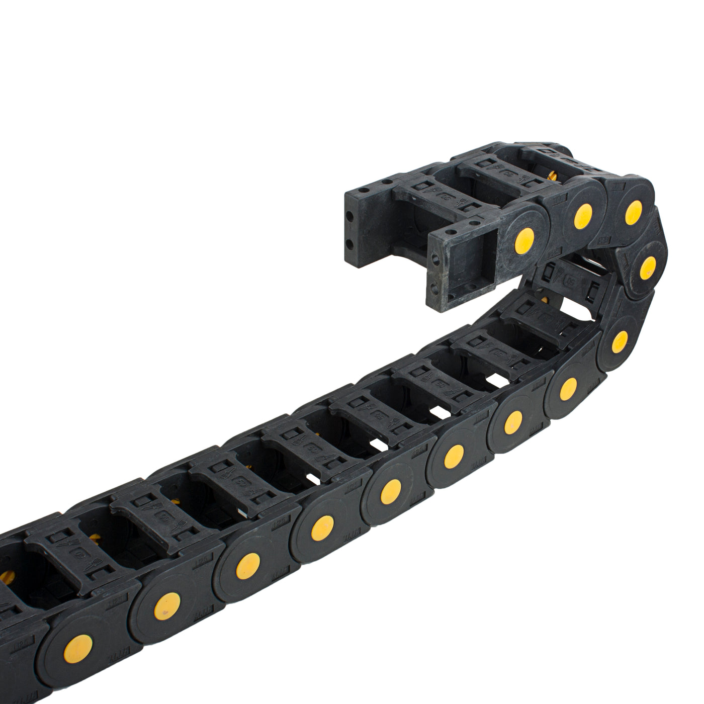 uxcell Uxcell R55 25mm x 50mm Black Plastic Open Type Cable Wire Carrier Drag Chain 1M Length for CNC