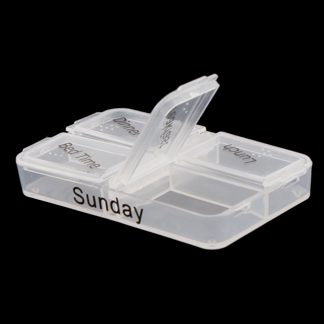 uxcell Uxcell Household Travel Detachable Medication Reminder Daily Am PM Weekly Pill Box Case