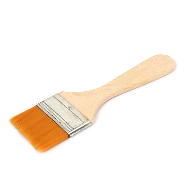 uxcell Uxcell 155mm x 45mm Wood Handle Paint Brush Paintbrush Orange for Painter