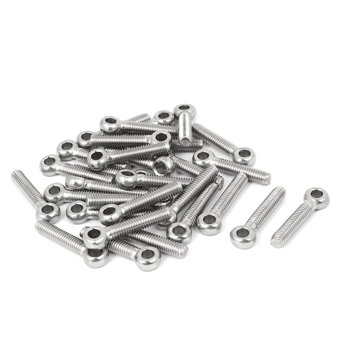 uxcell Uxcell M6 x 30mm 304 Stainless Steel Machine Shoulder Lift Eye Bolt Rigging 30pcs
