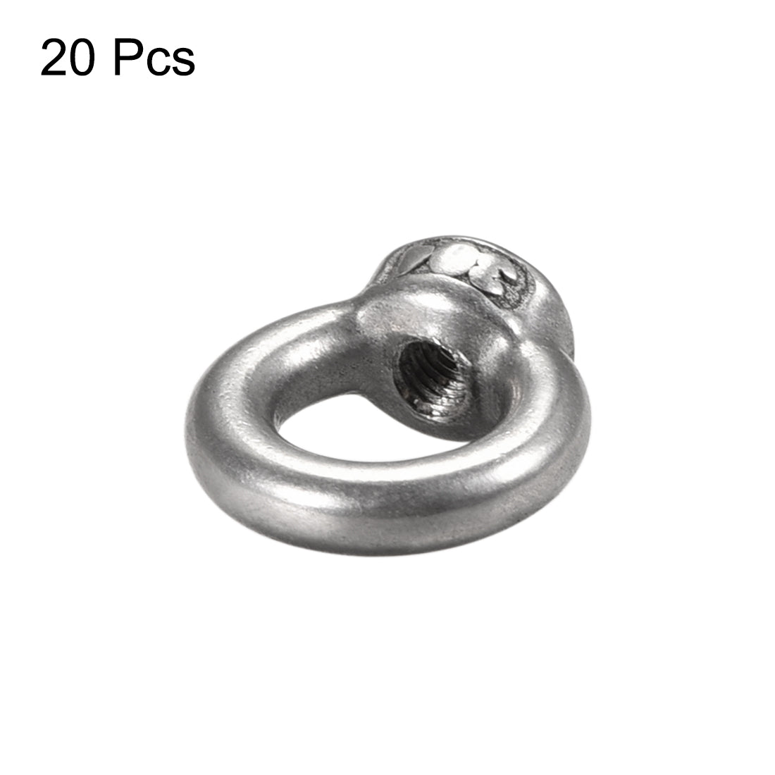 uxcell Uxcell M3 Thread Dia 304 Stainless Steel Ring Shape Eyed Bolt Lifting Eye Nut 20PCS