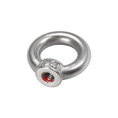 Harfington Uxcell M4 Thread Dia 304 Stainless Steel Ring Shape Lifting Eye Nut Fastener 12PCS