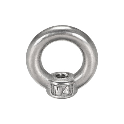 Harfington Uxcell M4 Thread Dia 304 Stainless Steel Ring Shape Lifting Eye Nut Fastener 20PCS
