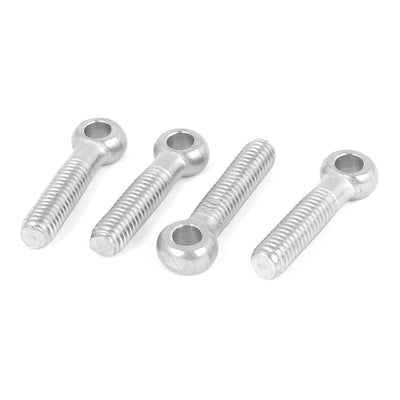 Harfington Uxcell 8mm x 35mm 304 Stainless Steel Machinery Lifting Swing Eye Bolt 4PCS