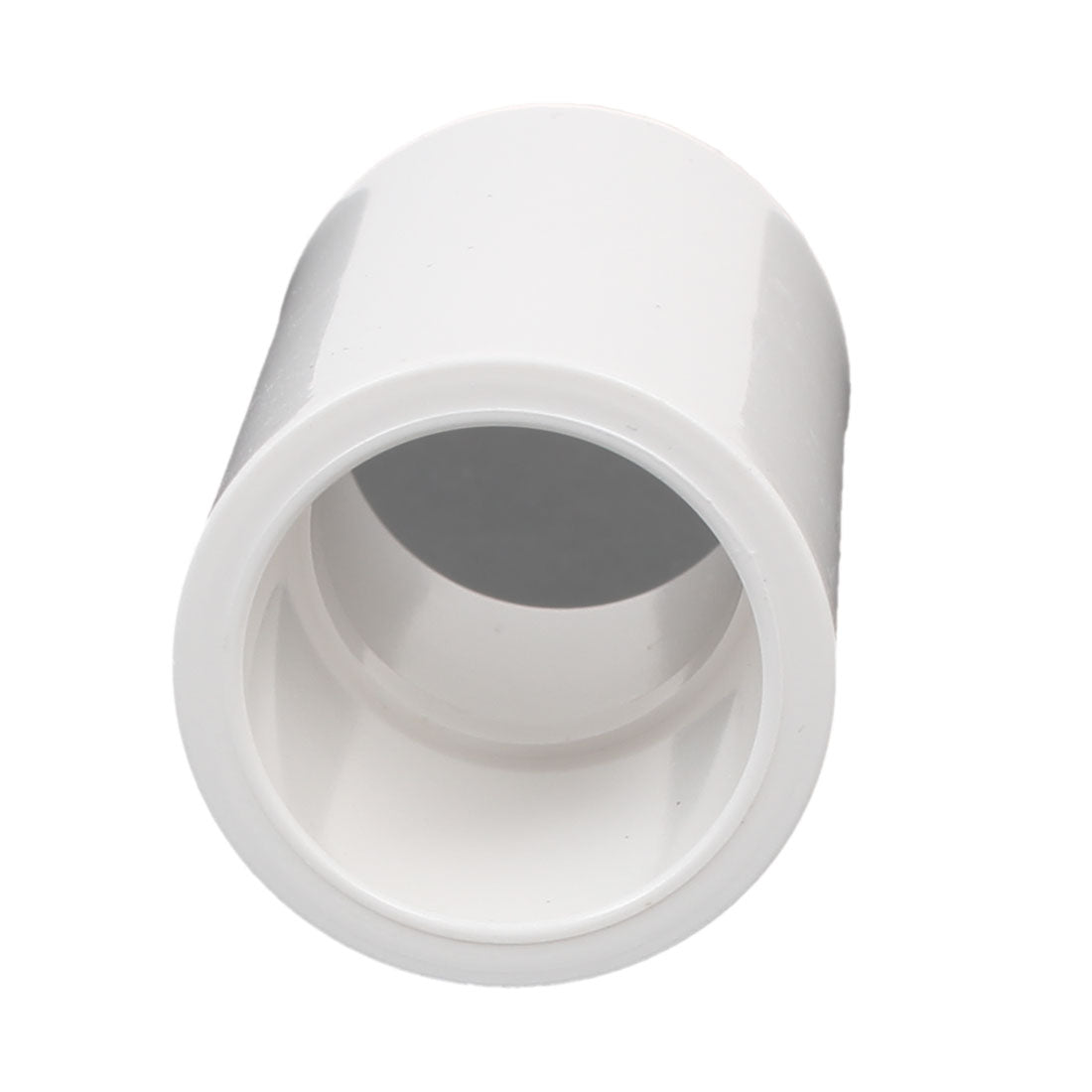 uxcell Uxcell 20mm Inner Diameter PVC Straight Pipe Connector Fittings White 4pcs