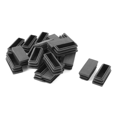 Harfington Uxcell Home Plastic Rectangle Floor Protecting Furniture Table Leg Tube Inserts Black 50 x 20mm 20pcs