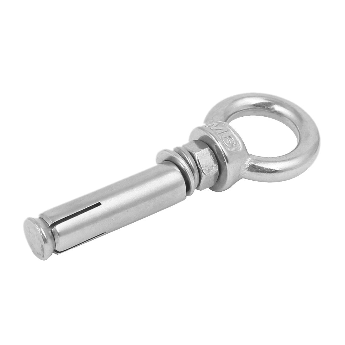 uxcell Uxcell M6x50mm 304 Stainless Steel Ring Lifting Sleeve Expansion Closed Hook Eye Bolt