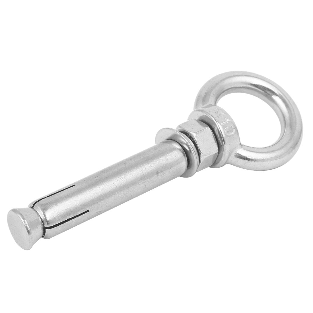uxcell Uxcell M10x90mm 304 Stainless Steel Ring Lifting Sleeve Expansion Closed Hook Eye Bolt