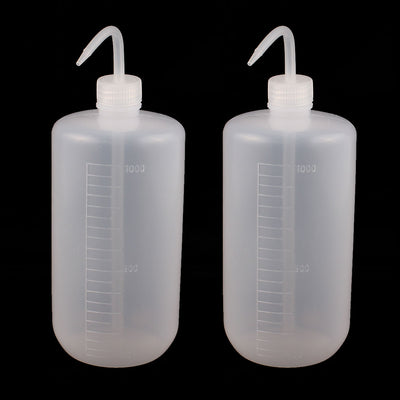 Harfington Uxcell 2Pcs 1000ml Soft Plastic Sharp Beak Elbow Squeeze Bottle Succulents Watering Clear