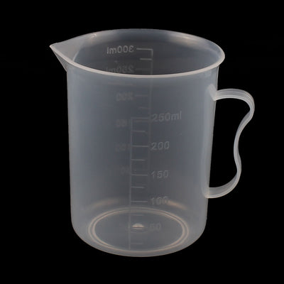 Harfington Uxcell Kitchen Lab 300mL Plastic Measuring Cup Jug Pour Spout Container