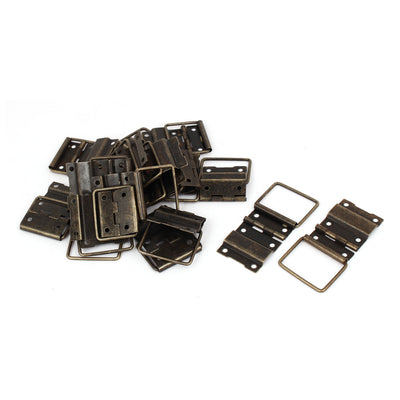 uxcell Uxcell Box Case Retro Style Positioning Support Hinges Bronze Tone 44mmx30mm 20pcs